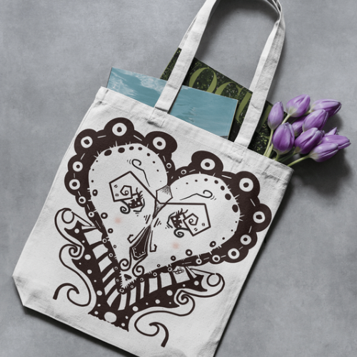 Original Art Whimsical Tote