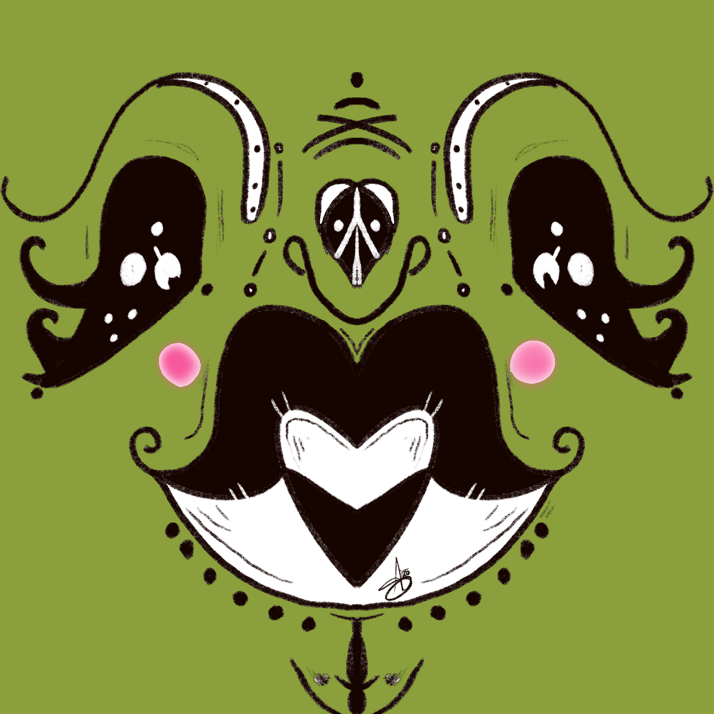 Original Whismical Folk Art Stickers